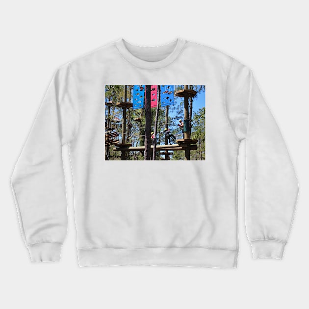 Zip Line Attraction Crewneck Sweatshirt by Cynthia48